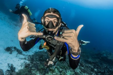 Scuba diver in Maldives